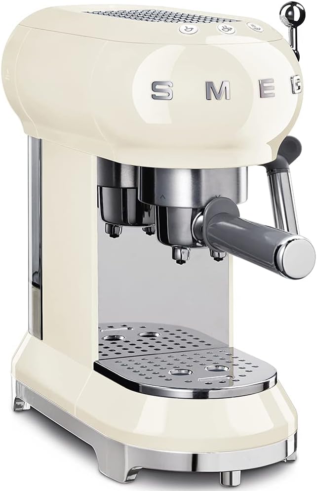 Smeg ECF01CRUS Espresso Coffee Machine, One Size, Cream