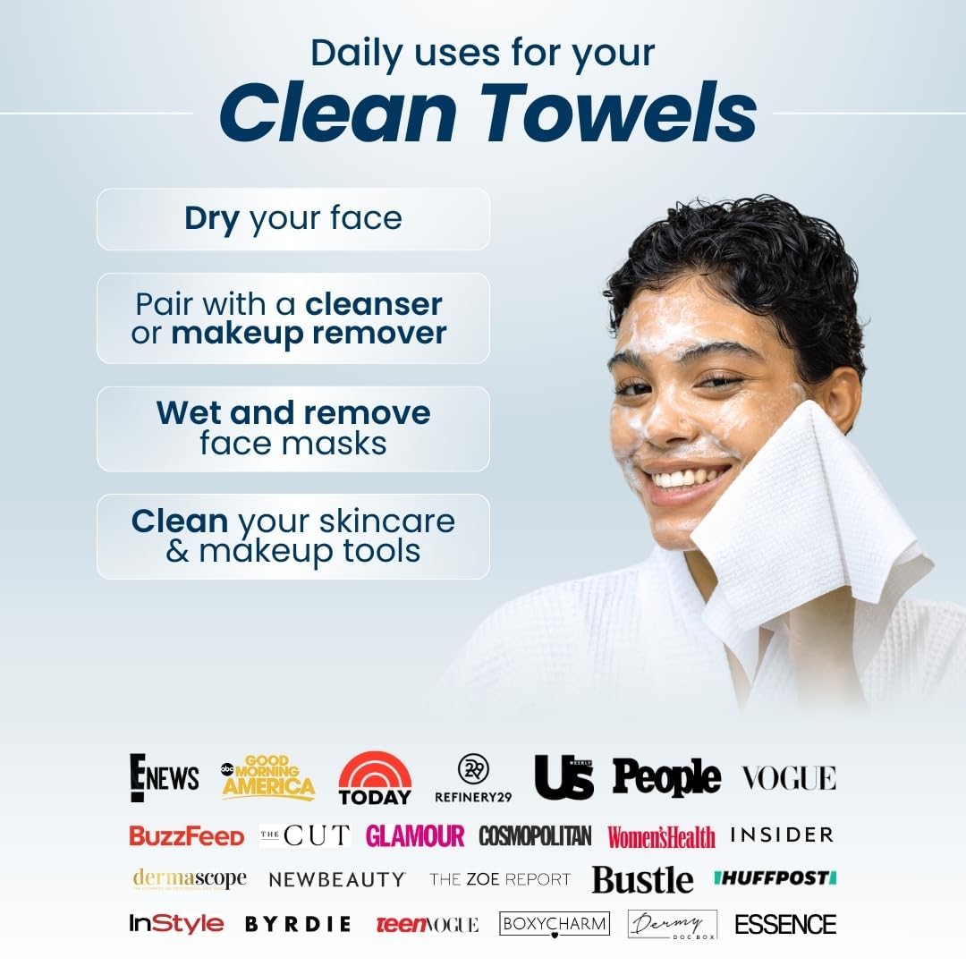 1724247254 221 Clean Skin Club Clean Towels XL 100 USDA Biobased Face