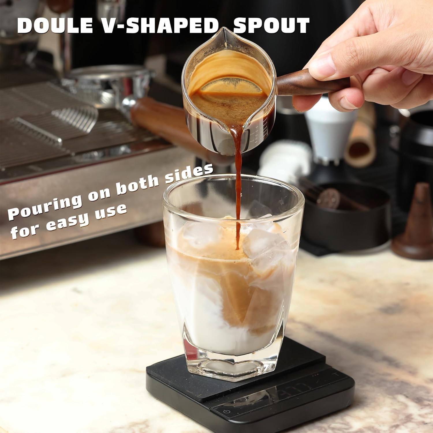 1724333934 60 Pack of 2 Handmade Espresso Shot Glass Double Spouts 35oz