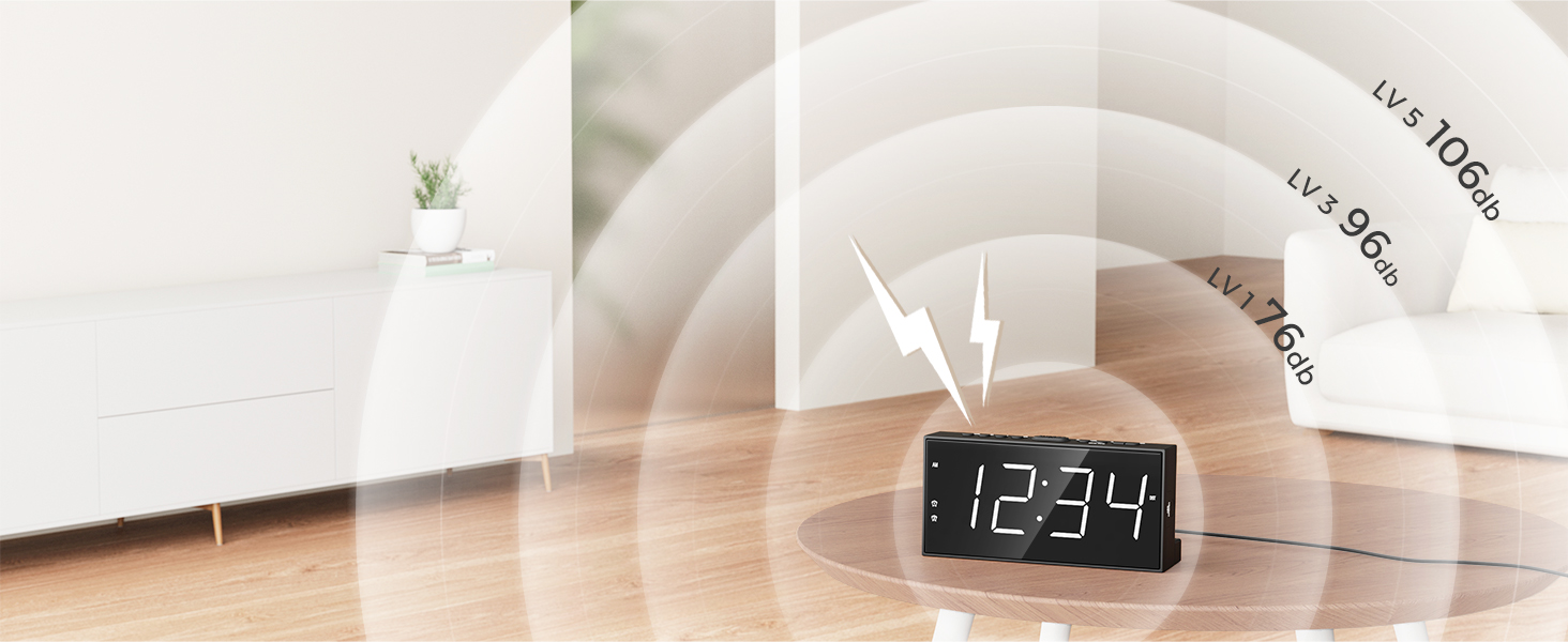 1724336439 885 Alarm Clock for Bedroom 2 Alarms Loud LED Big Display