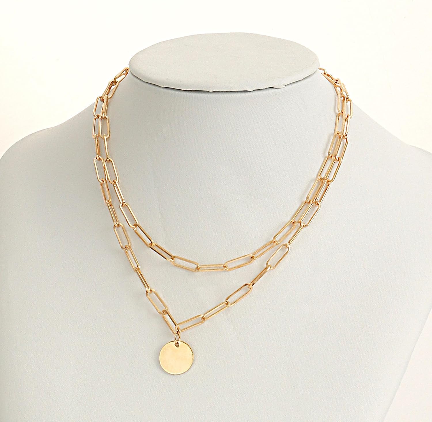 1724339979 85 Layered Necklaces for Women Trendy Gold Heart Coin Necklace Dainty