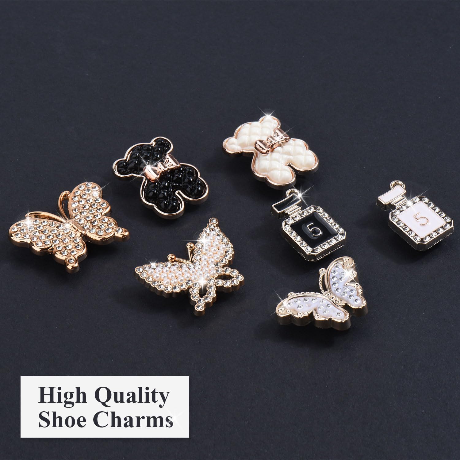 1724342464 639 Bling Shoe Charms Girly Butterfly Charm for Shoe Decoration