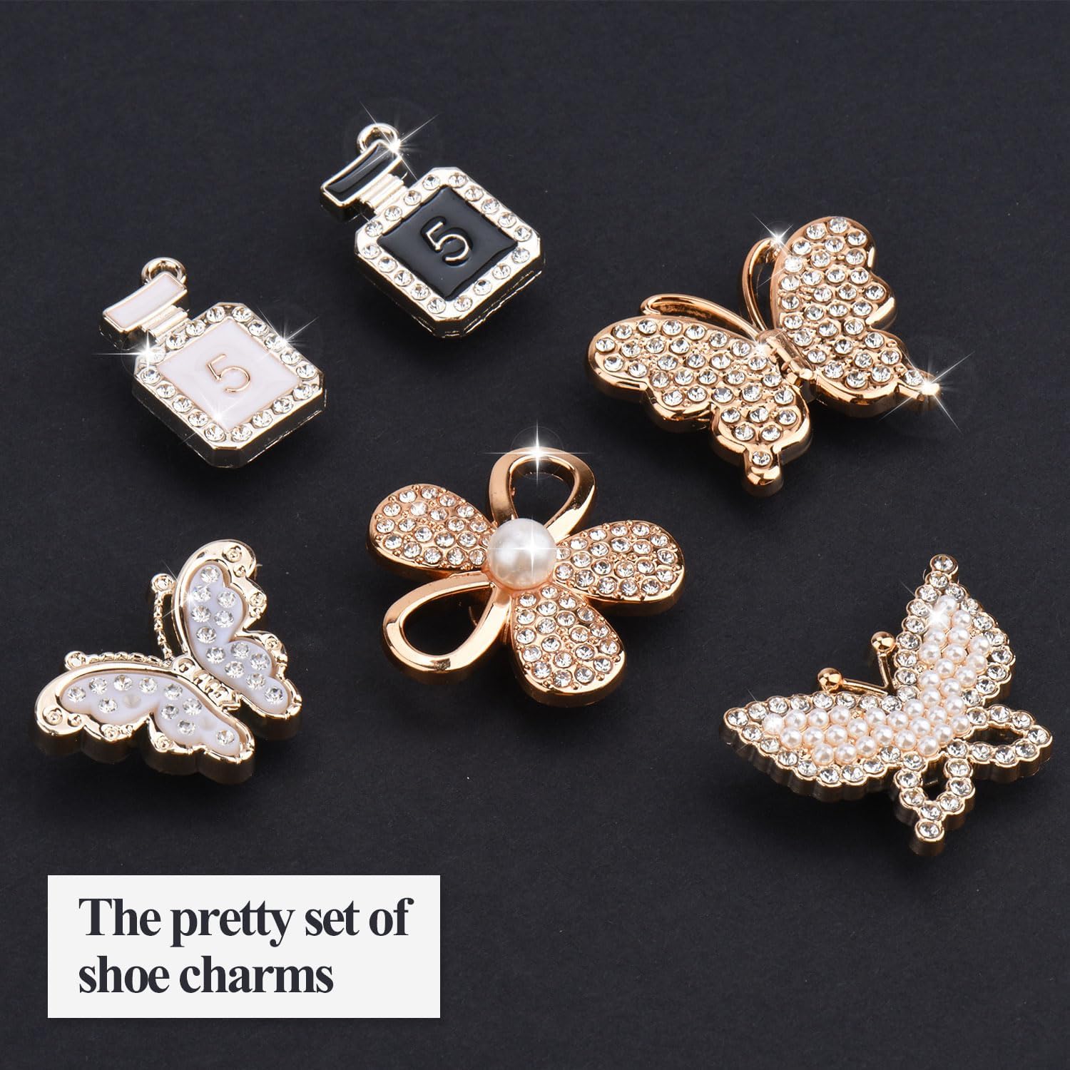 1724342464 974 Bling Shoe Charms Girly Butterfly Charm for Shoe Decoration