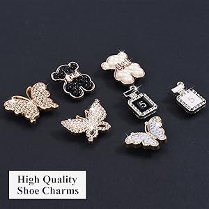 1724342466 197 Bling Shoe Charms Girly Butterfly Charm for Shoe Decoration