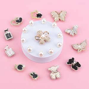 1724342466 386 Bling Shoe Charms Girly Butterfly Charm for Shoe Decoration