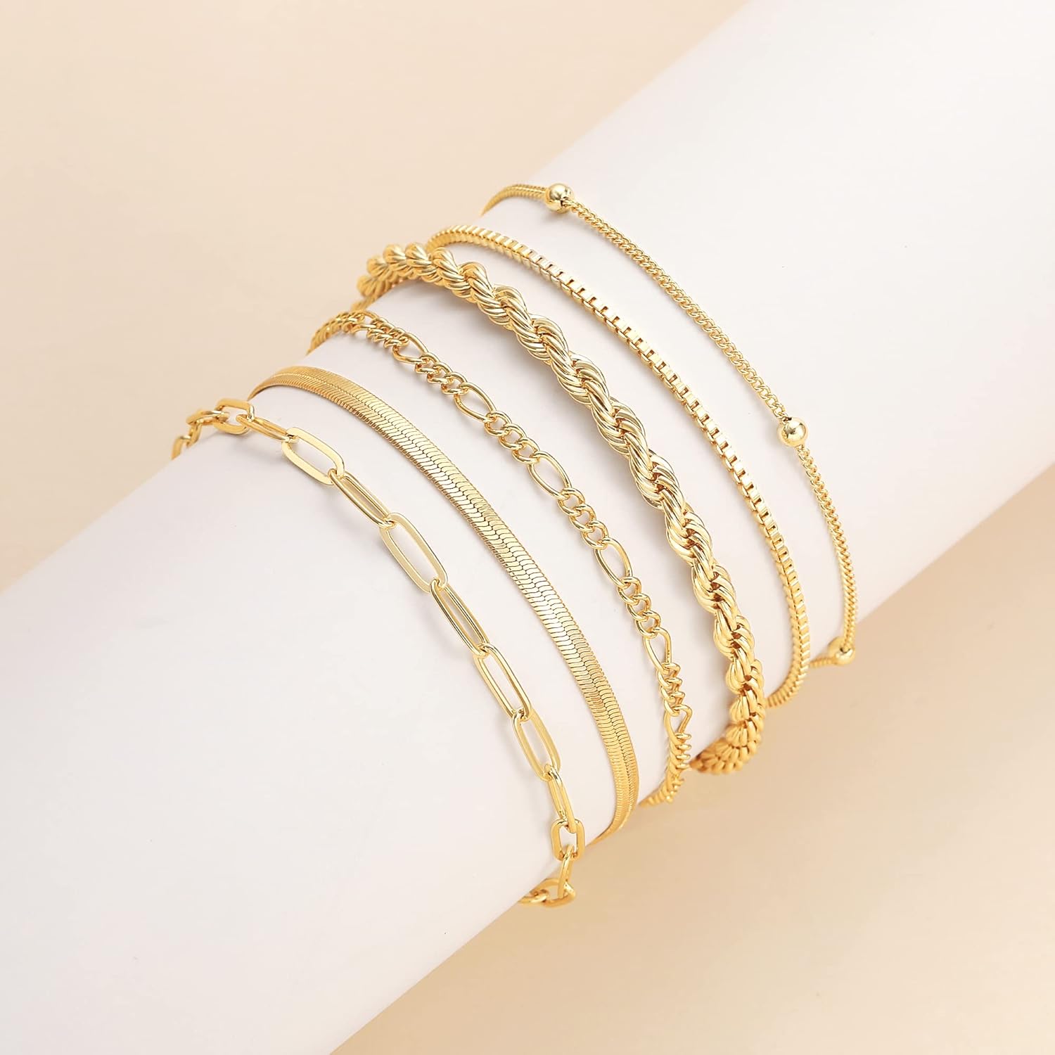 1724351842 735 DEARMAY Gold Bracelets for Women Waterproof 14K Real Gold Jewelry