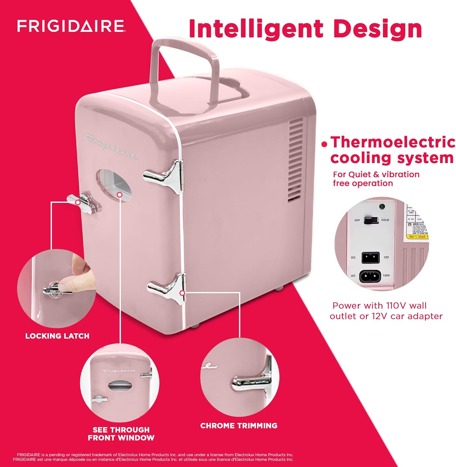 1724355227 179 Frigidaire Retro Mini Fridge Cooler 4L Capacity Chills 6 12oz