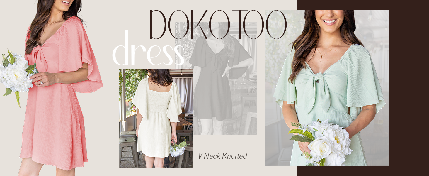 1724362896 209 Dokotoo Womens Dresses 2024 Fall Summer Deep V Neck Elegant