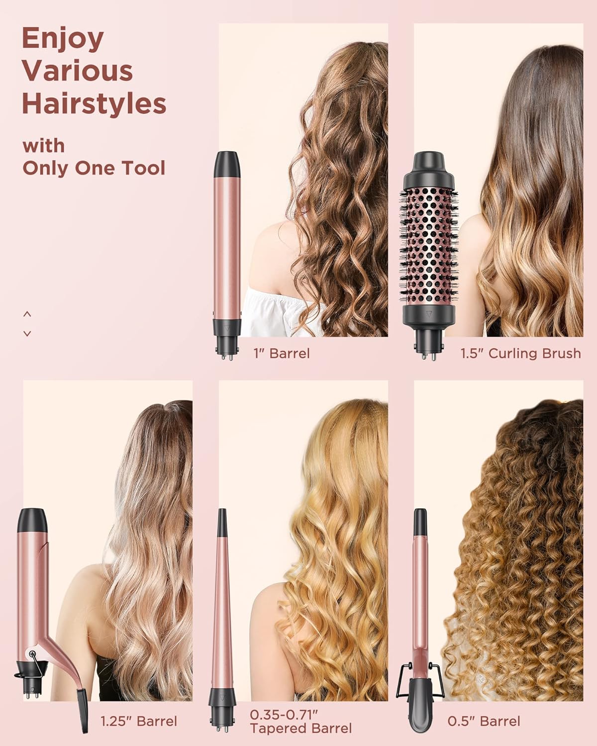 1724363714 804 Wavytalk 5 in 1 Curling Iron Set with Curling Brush