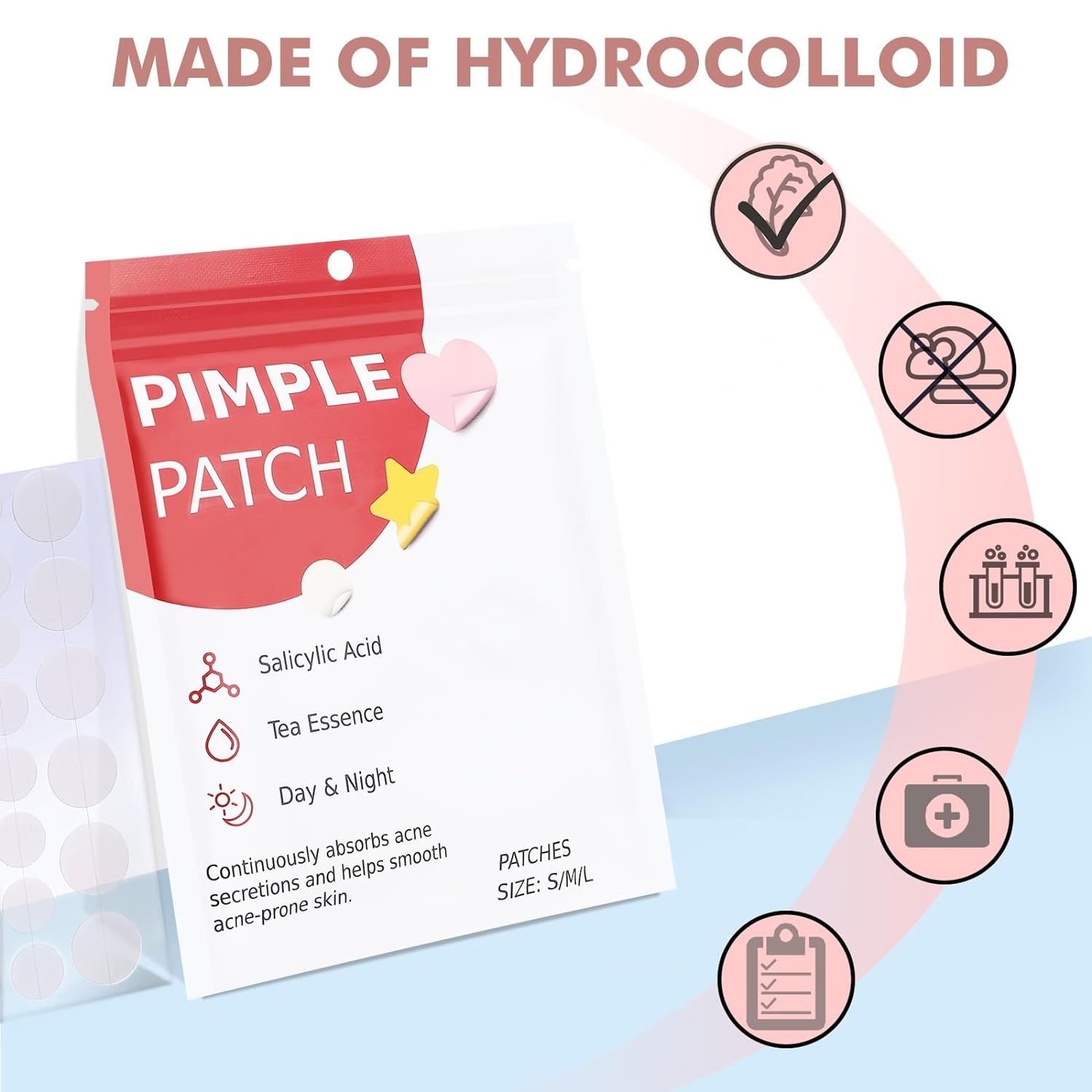 1724367053 927 Pimple Patches for Face 304pcsHydrocolloid Acne Patches StarZit PatchesPimple Popper