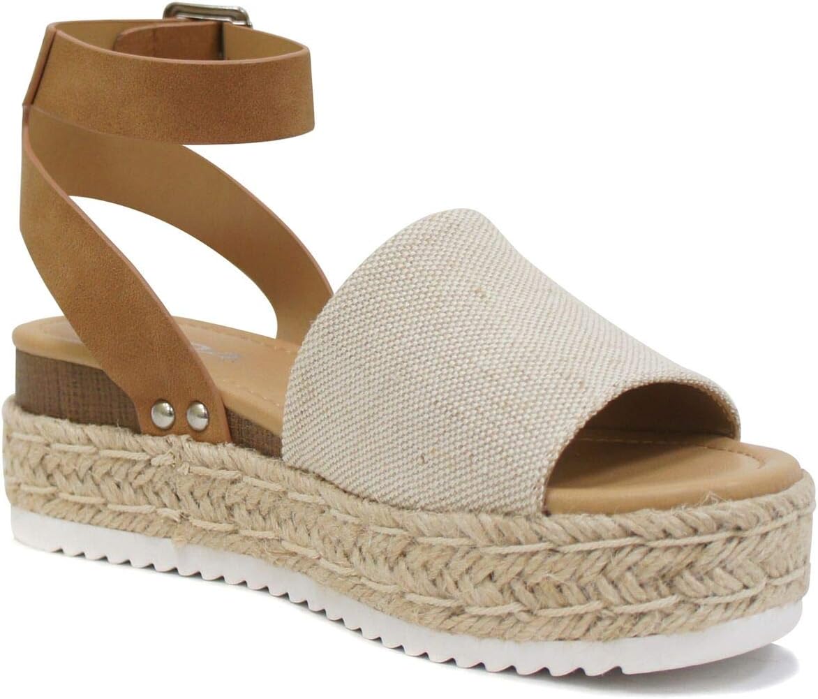 1724367862 57 Soda Topic Open Toe Buckle Ankle Strap Espadrilles Flatform Wedge