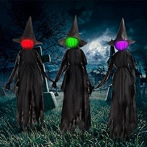 1724370362 203 winemana 3 Pack Witches Halloween Decorations Outdoor 6 FT Lighted