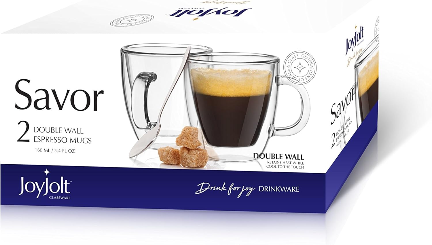 1724372054 276 JoyJolt Savor Double Wall Insulated Glasses Espresso Mugs Set of