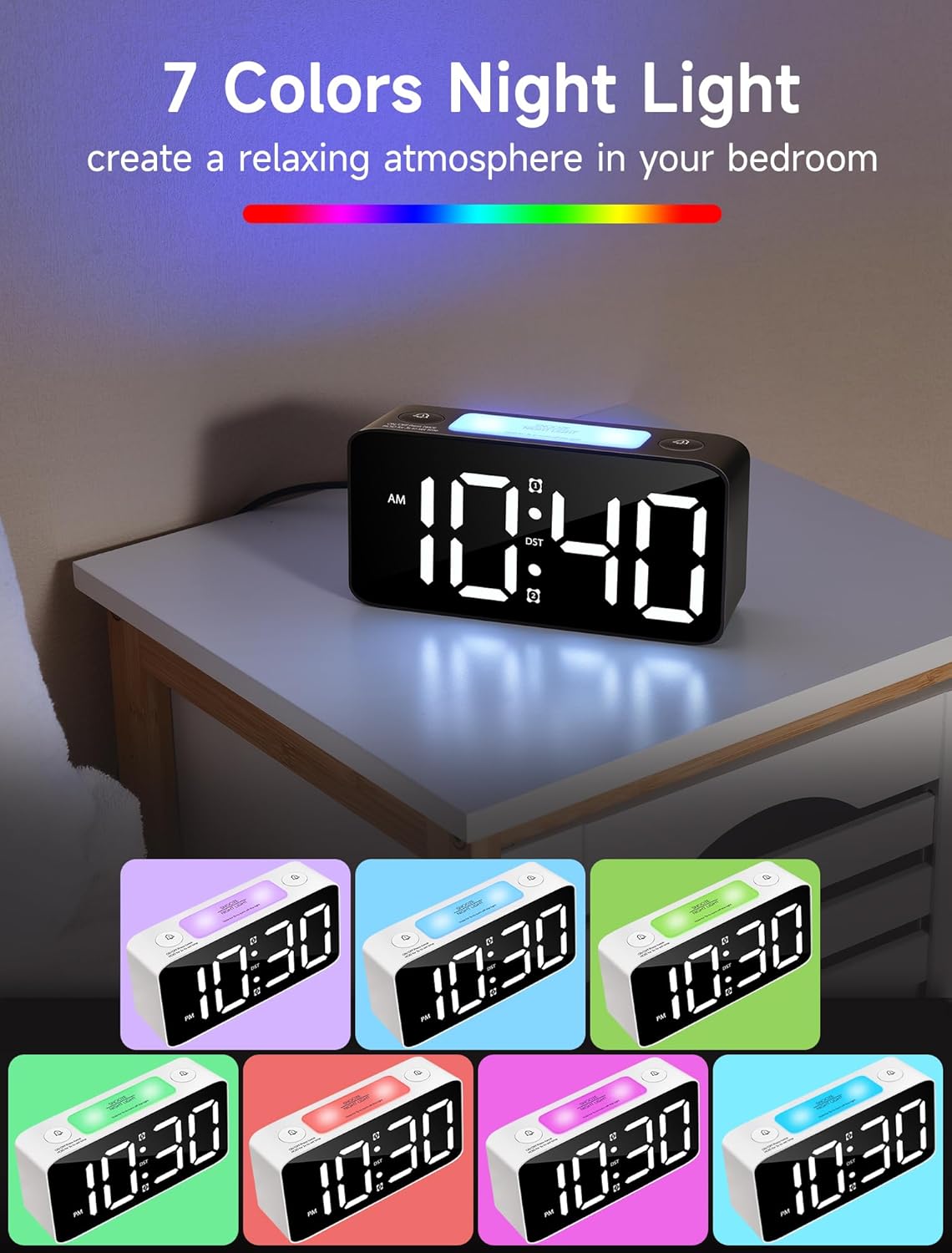 1724373730 613 Super Loud Alarm Clock for Heavy Sleepers AdultsDigital Clock with