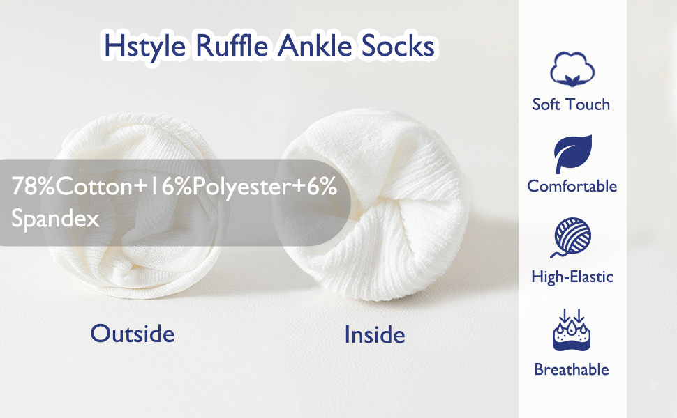 1724381344 527 6 Pairs of Ruffle Socks Women Ruffle Turn Cuff Casual Cute