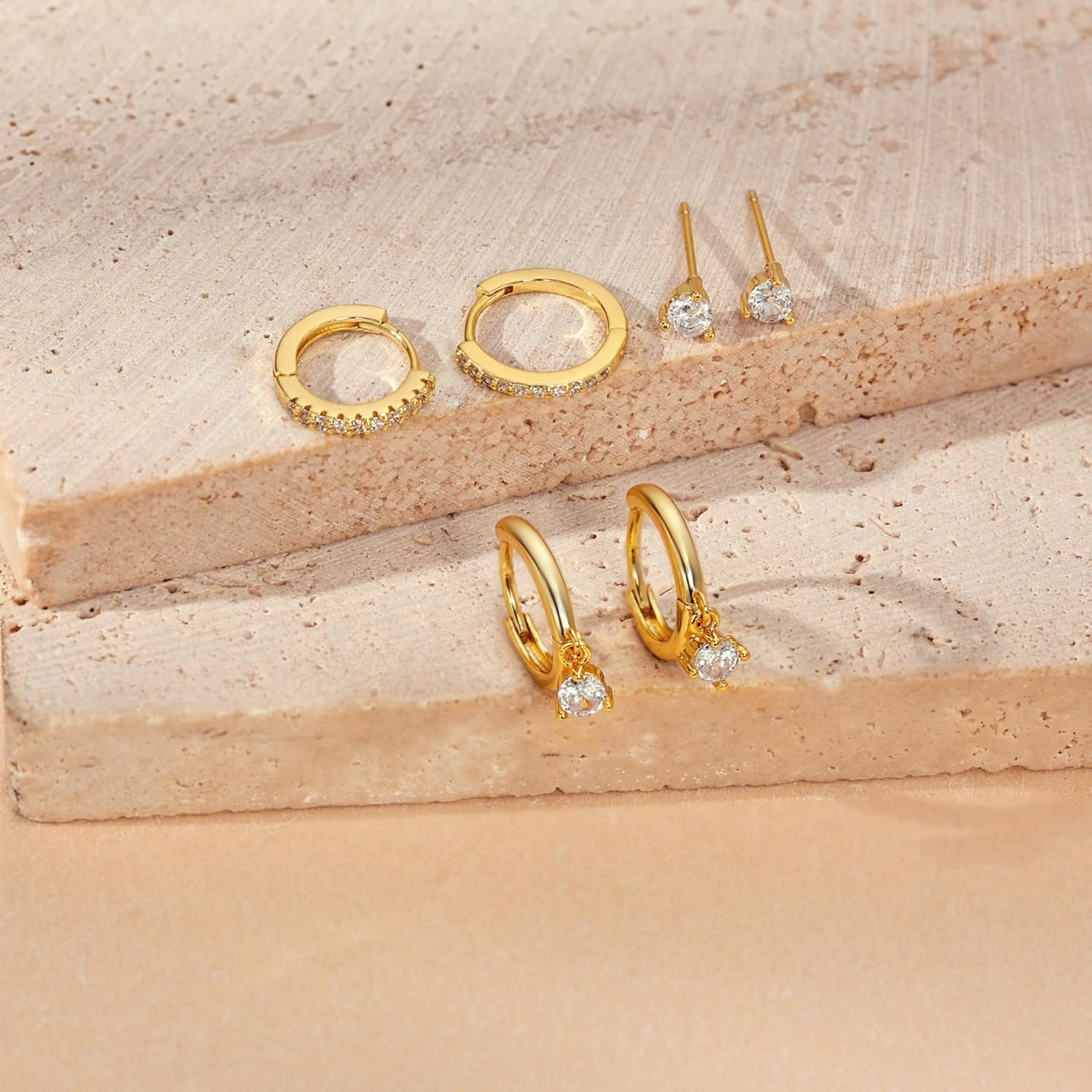 1724386397 883 3 Pairs Gold Hoop Earrings Set Dainty Stud Earrings Trendy