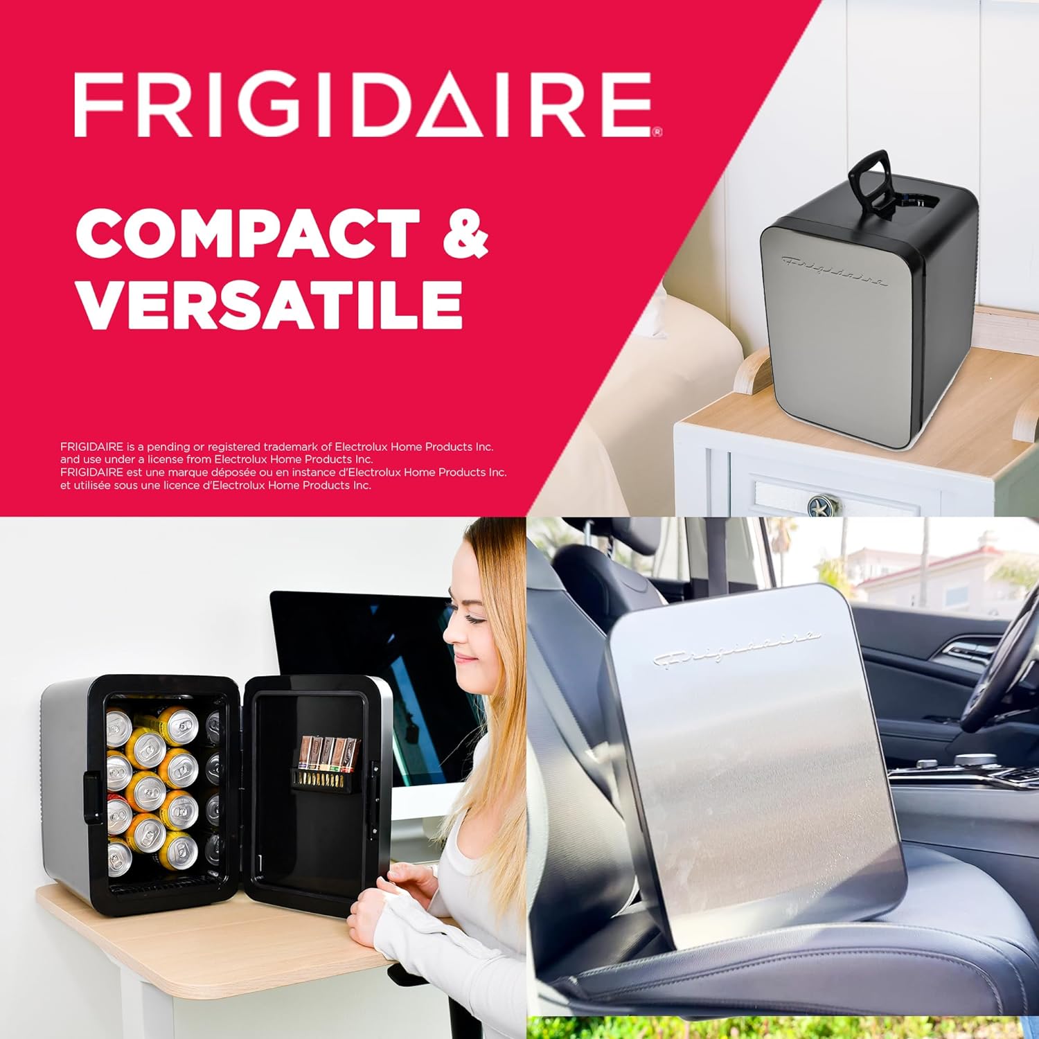 1724392395 579 FRIGIDAIRE Portable 10L 15 can Mini Fridge Brushed Stainless Rugged Refrigerator