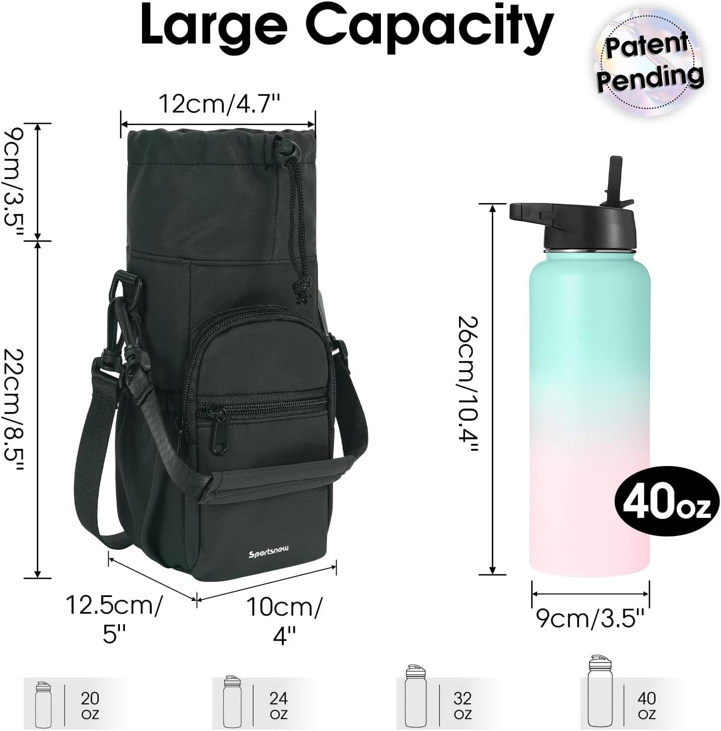 1724401808 930 sportsnew Water Bottle Holder with Strap 32oz 40oz Insulated Water