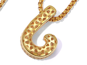 1724415174 63 Gold Bubble Letter Necklace for Women 18K Gold Plated Initial