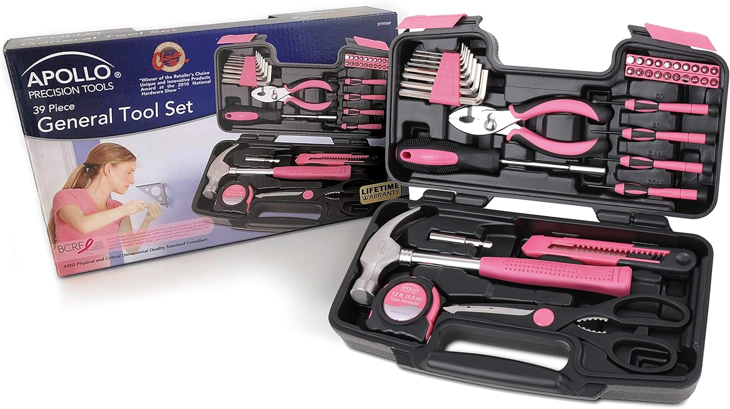 1724416029 937 Apollo Tools Original 39 Piece General Household Tool Set in