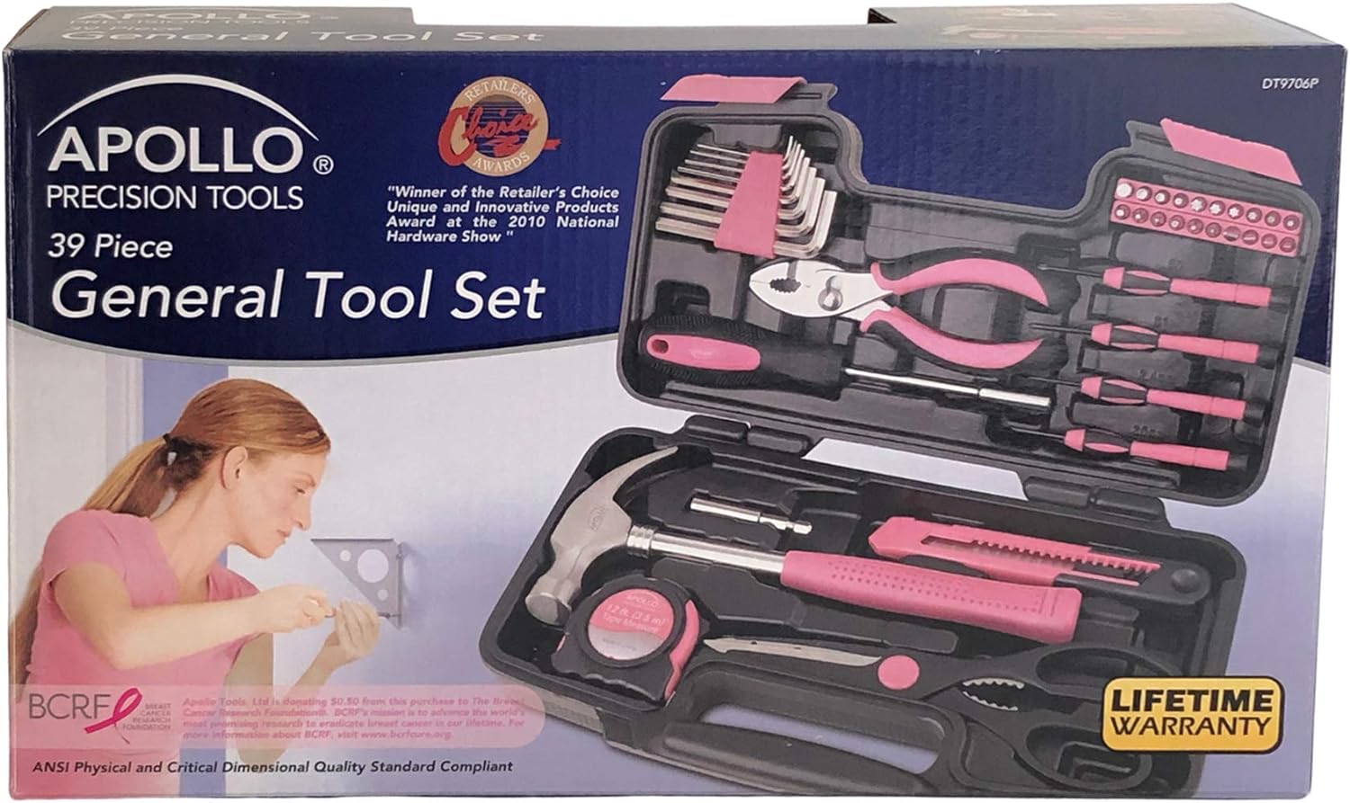 1724416030 209 Apollo Tools Original 39 Piece General Household Tool Set in