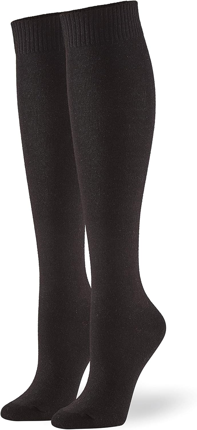 1724421290 204 HUE Womens Flat Knit Knee High Sock