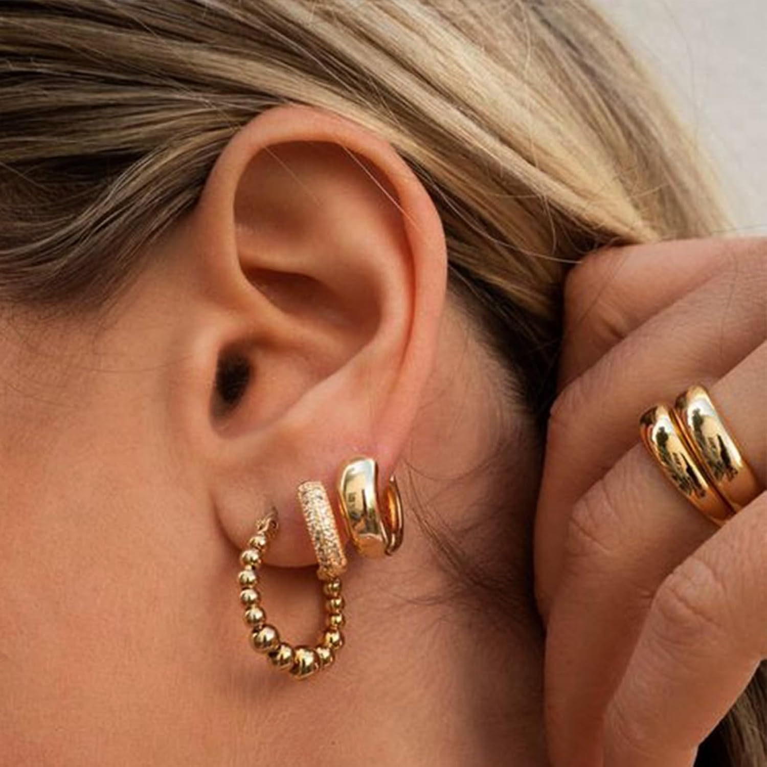 1724424677 831 42 Pairs Gold Hoop Earrings Set for Women Fashion Chunky