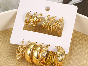 1724424679 847 42 Pairs Gold Hoop Earrings Set for Women Fashion Chunky