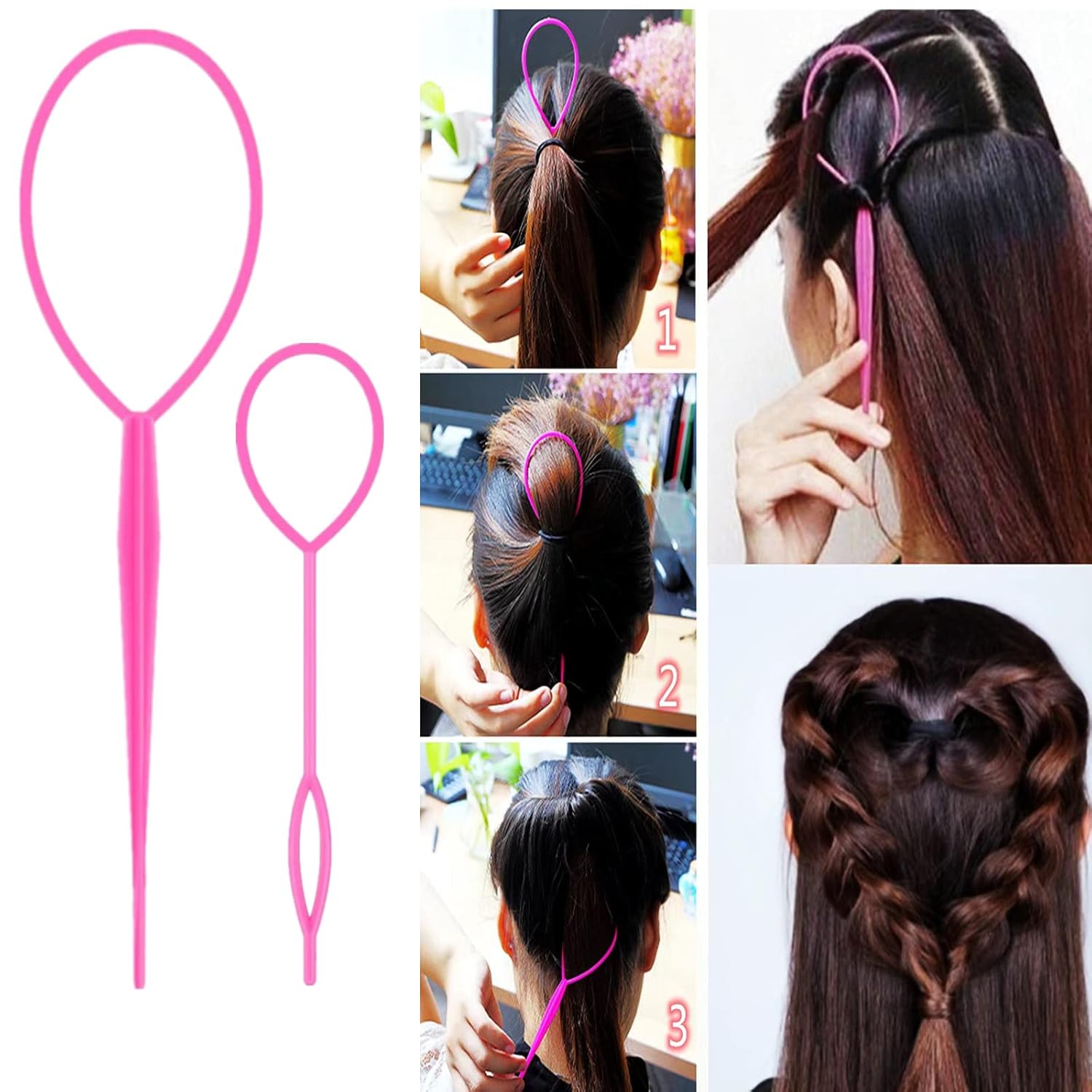 1724439371 972 8Pcs Hair Brushes Set with 4Pcs Topsy Hair Tail Tools