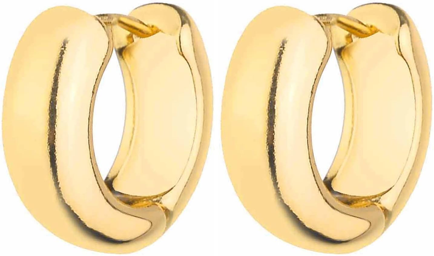 1724441241 322 Gold Chunky Hoop Earrings Set for Women 14K Gold Plated