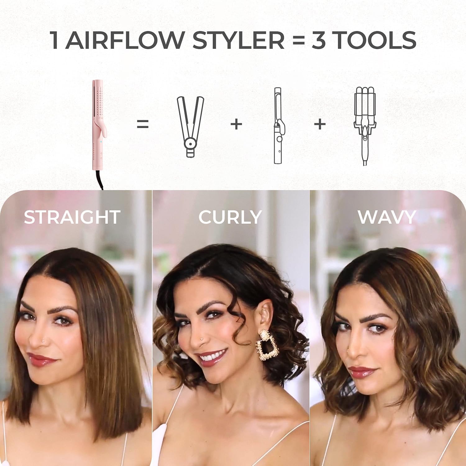 1724444686 547 TYMO Airflow Curling Iron for Lasting Curls Ceramic Flat