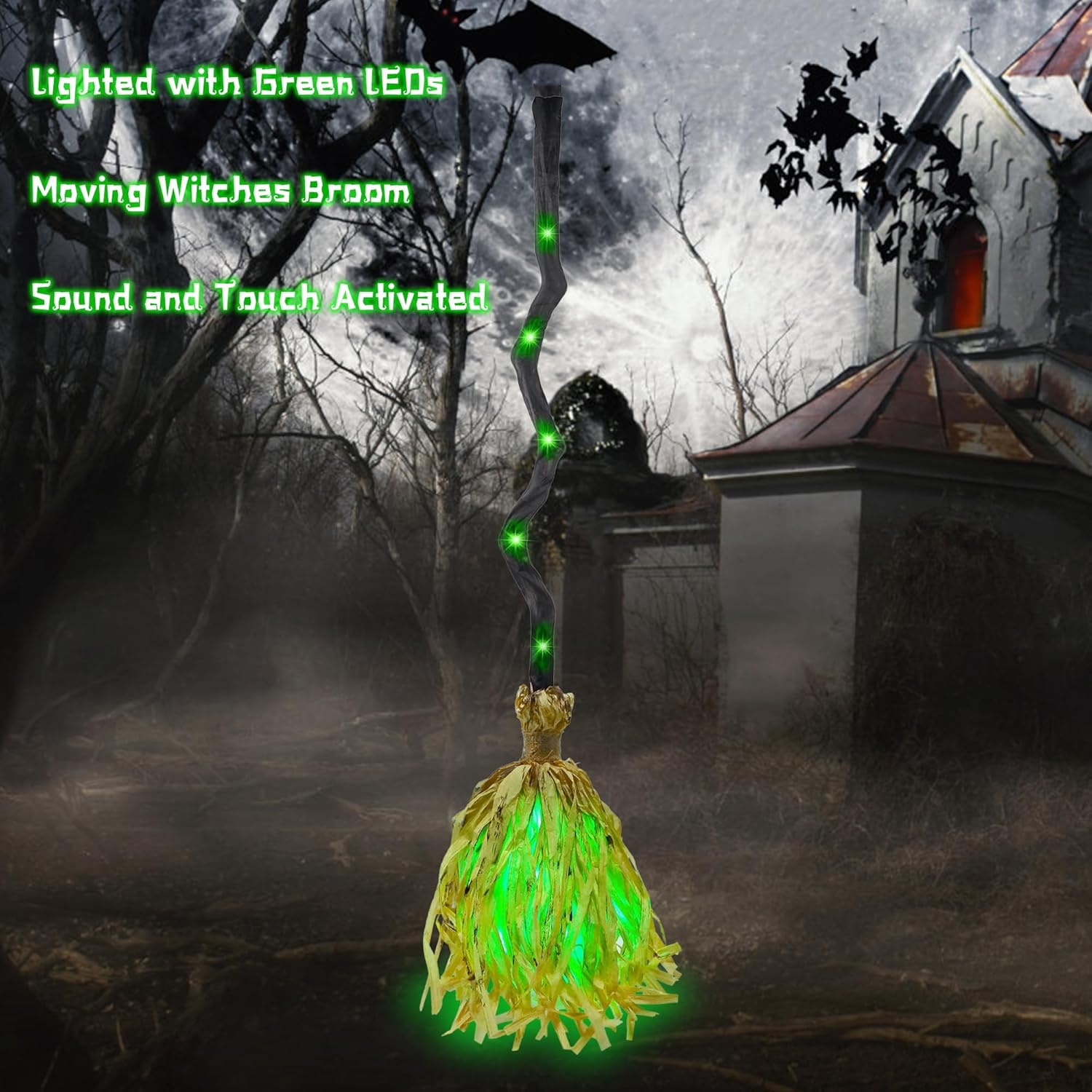 1724446395 418 DRDUDU Witch Broom Halloween Decor Animated Witches Moving Broomstick Scary