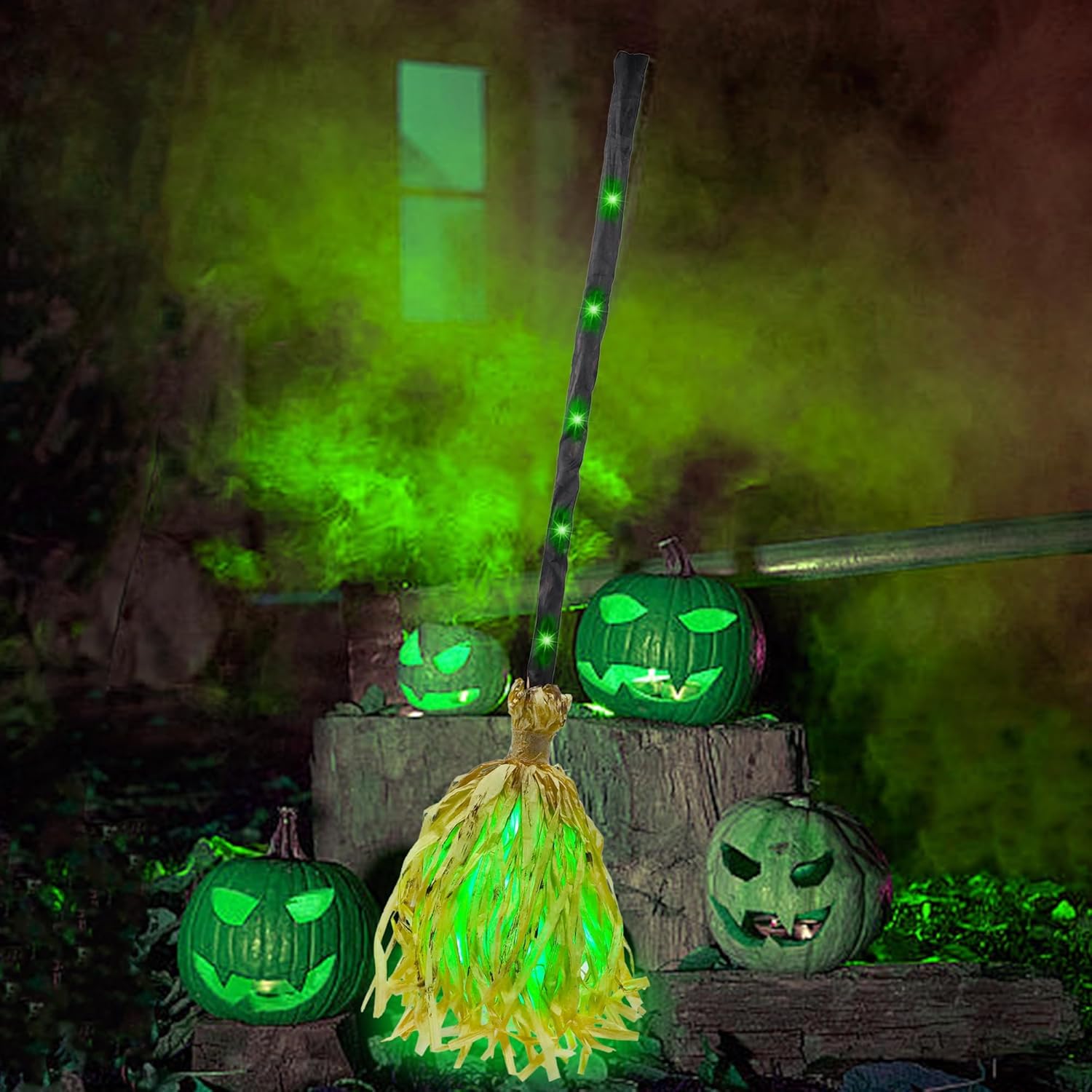 1724446395 602 DRDUDU Witch Broom Halloween Decor Animated Witches Moving Broomstick Scary