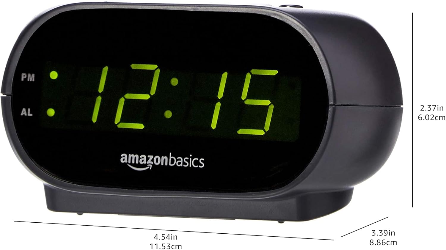 1724449881 745 Amazon Basics Small Digital Oval Alarm Clock With LED Display