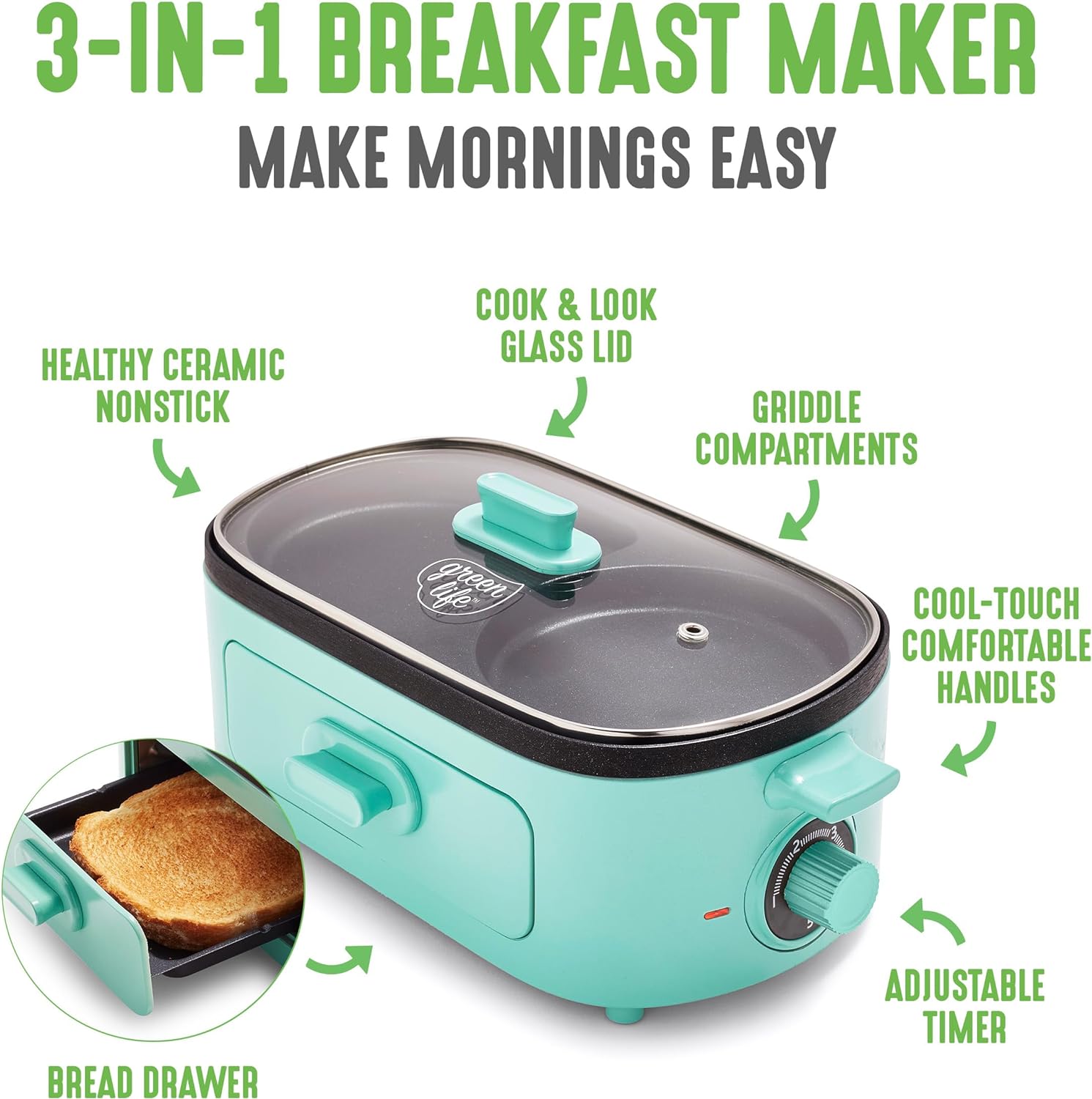 1724454158 927 GreenLife 3 in 1 Breakfast Station Ceramic Nonstick PFAS Free Dual Griddles for