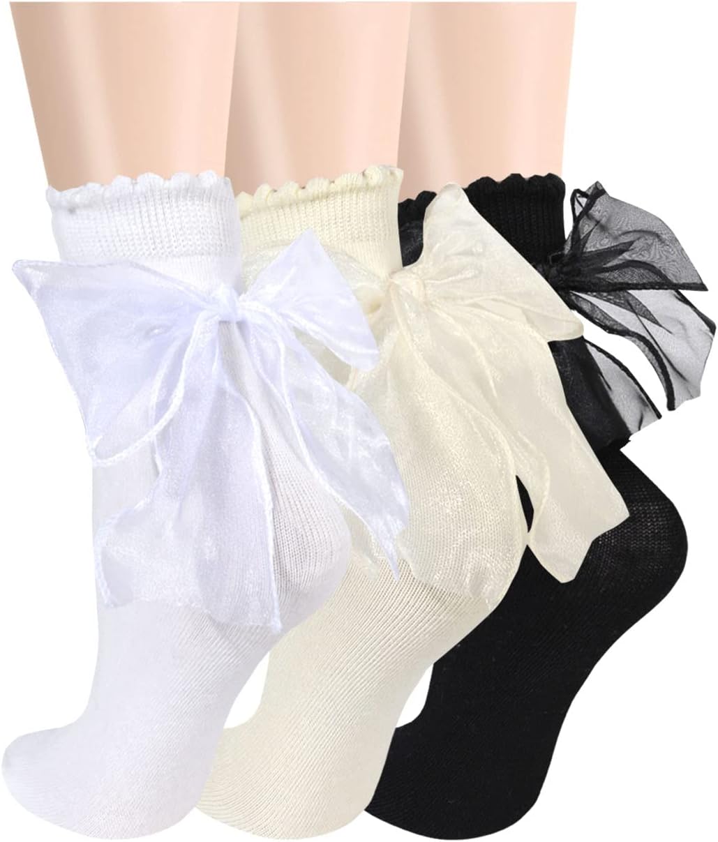 1724458350 403 Benefeet Sox Cute Ruffle Bow Socks for Womens Girls Frilly