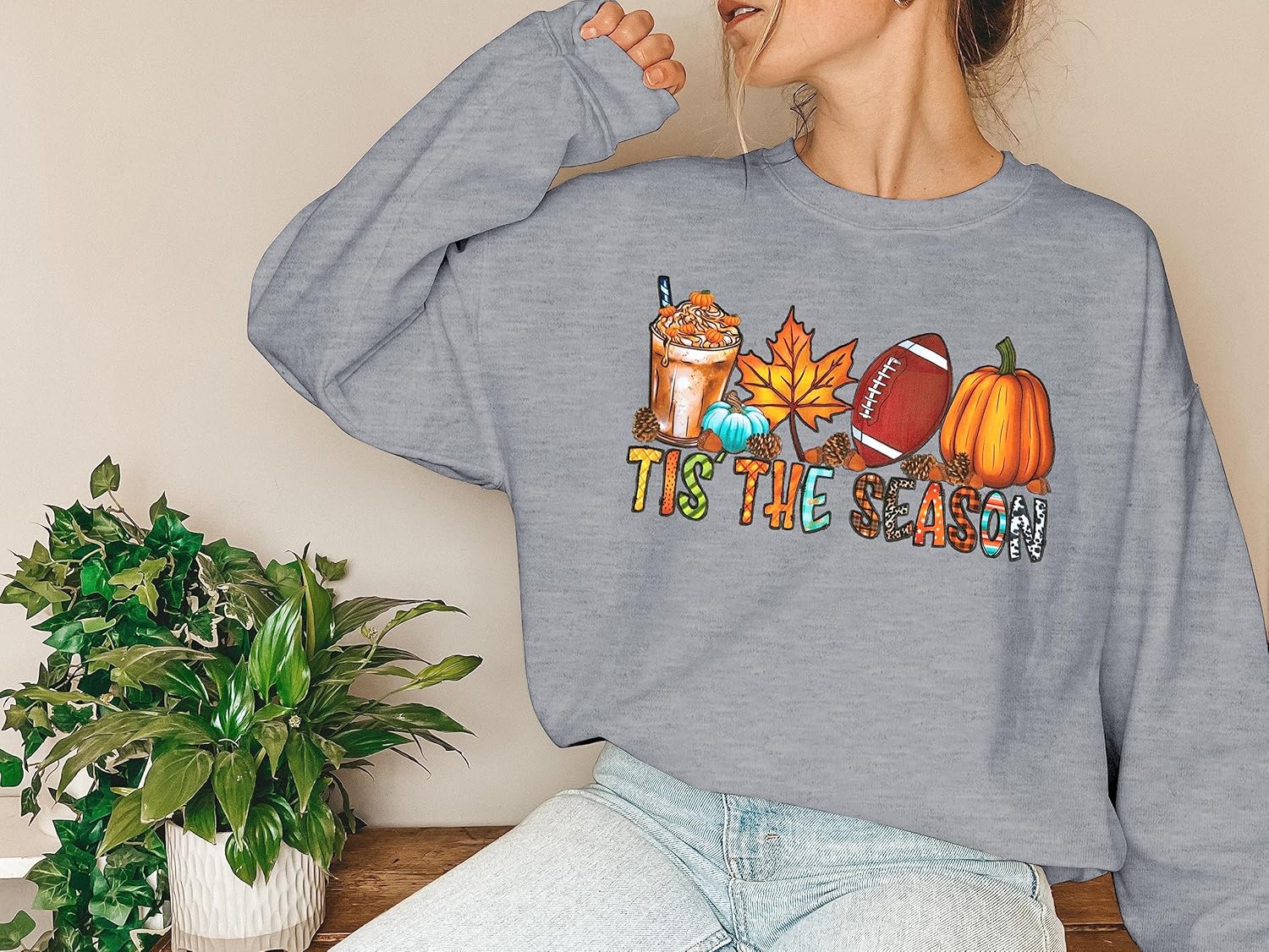 1724461802 615 JINTING Fall Sweatshirt for Women Pumpkin Sweatshirt Tis The Season