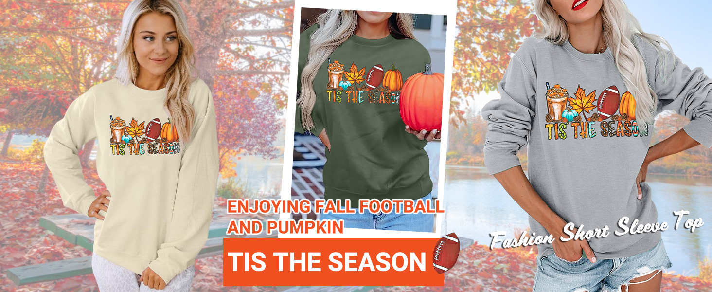 1724461803 471 JINTING Fall Sweatshirt for Women Pumpkin Sweatshirt Tis The Season