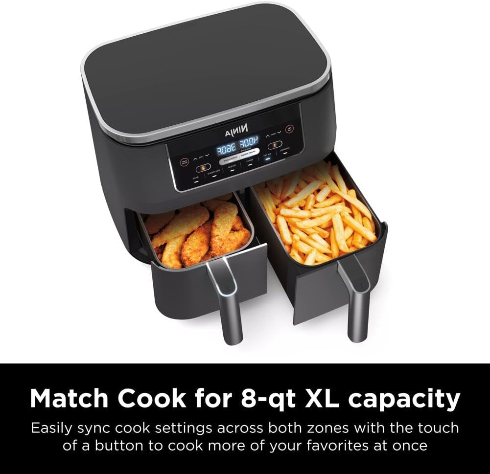 1724467756 741 Ninja DZ201 Foodi 8 Quart 6 in 1 DualZone 2 Basket Air Fryer