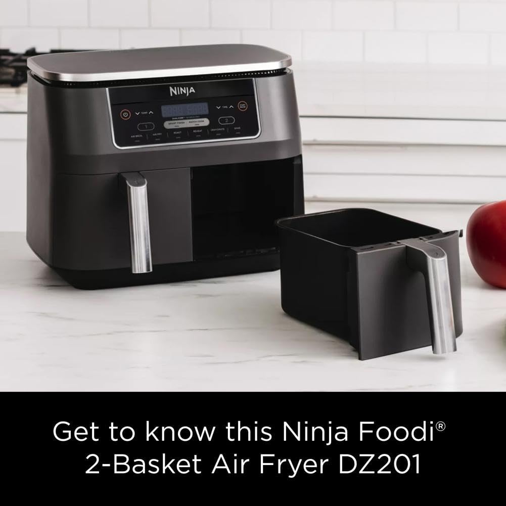 1724467757 301 Ninja DZ201 Foodi 8 Quart 6 in 1 DualZone 2 Basket Air Fryer