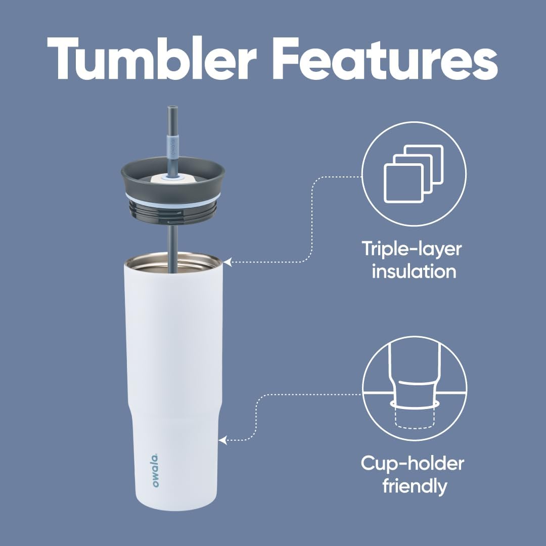 1724471147 757 Owala Stainless Steel Triple Layer Insulated Travel Tumbler with Spill