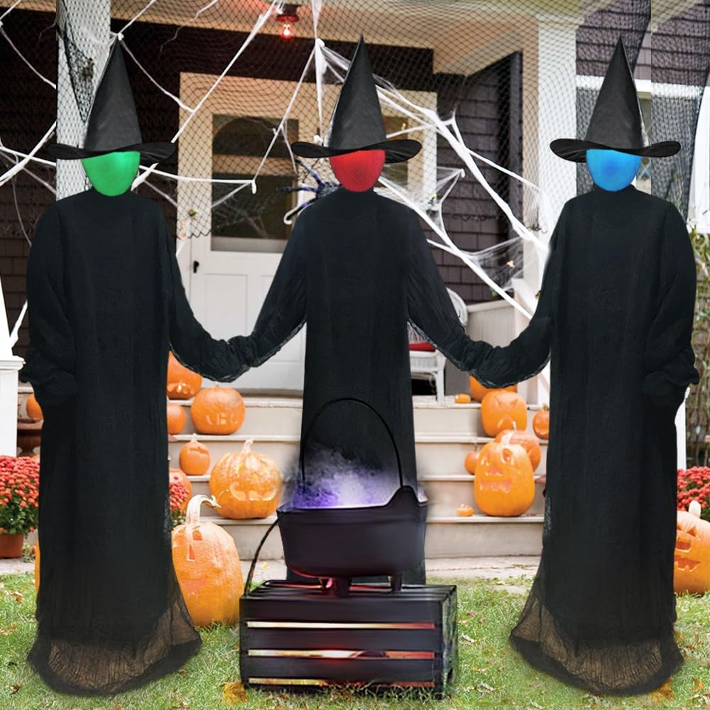 1724483897 99 Halloween Decorations Outdoor Large Light Up Holding Hands Screaming