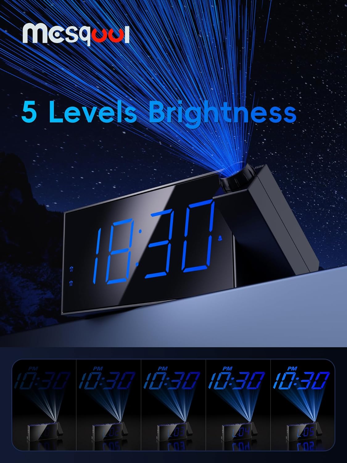 1724487295 768 Digital Projection Alarm Clocks for Bedrooms Large LED Display