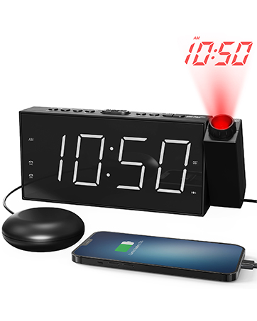 1724487299 126 Digital Projection Alarm Clocks for Bedrooms Large LED Display