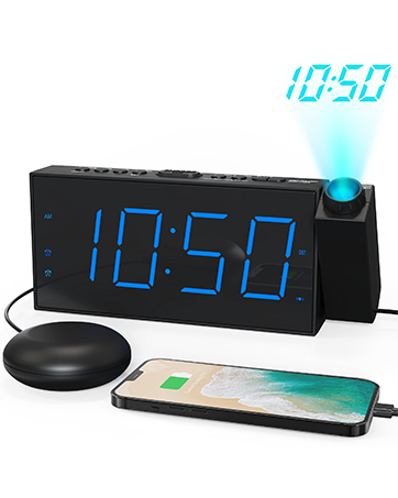 1724487299 367 Digital Projection Alarm Clocks for Bedrooms Large LED Display