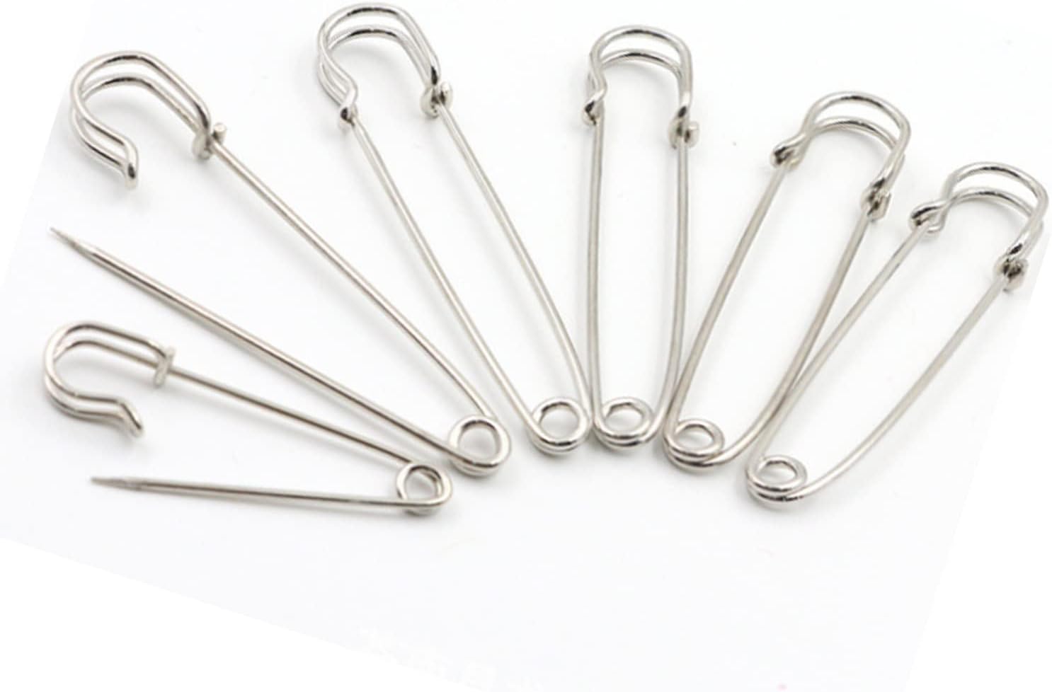 1724494266 690 Large Safety Pins Assorted Clothes 60Pcs Heavy Duty 3 Sizes