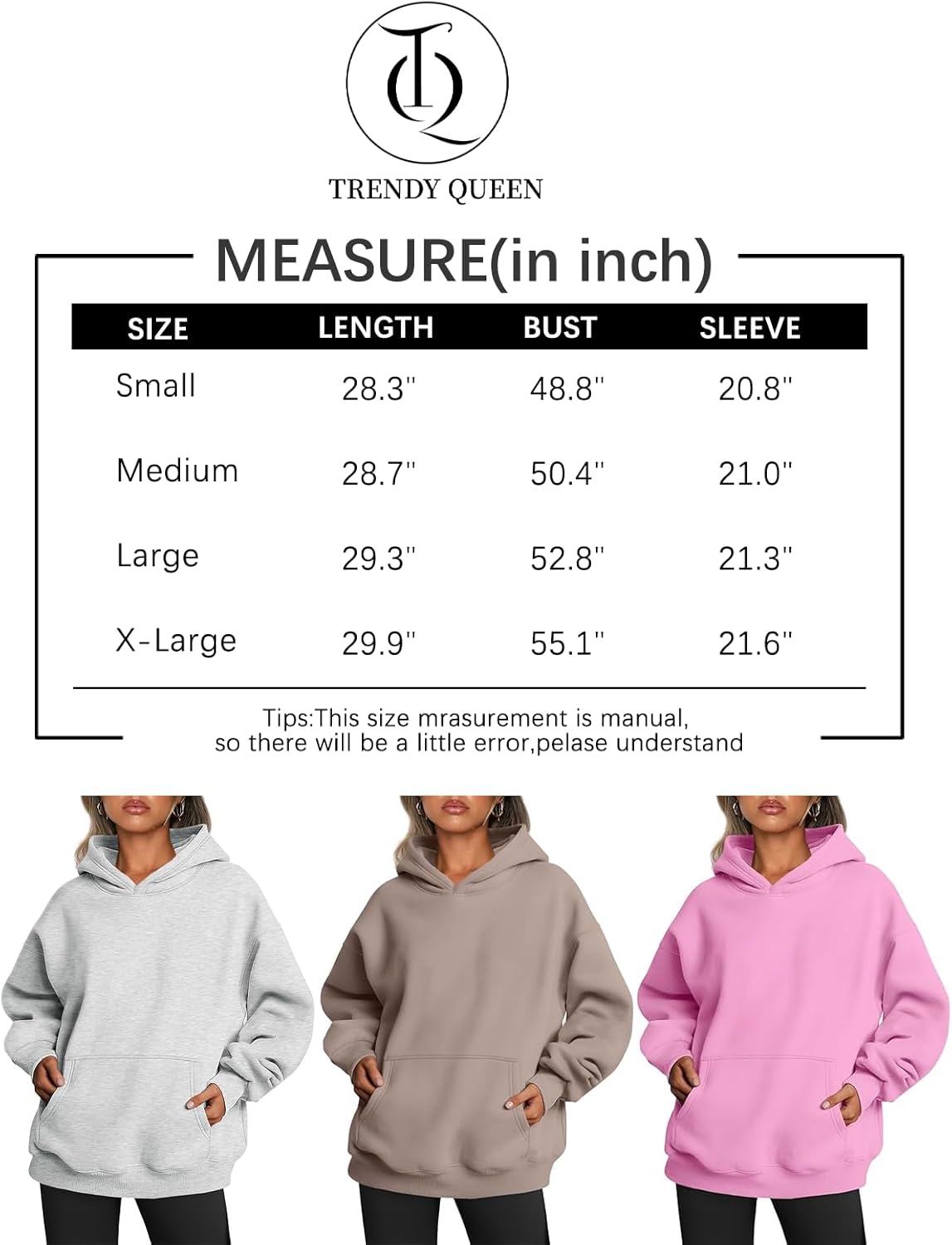 1724499285 864 Trendy Queen Womens Oversized Hoodies Fleece Sweatshirts Long Sleeve Sweaters