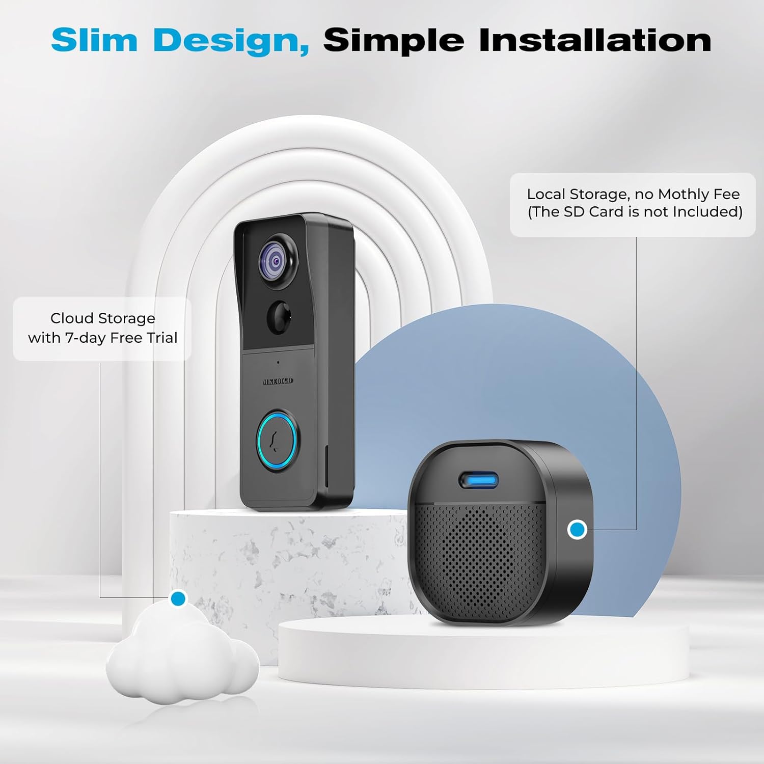 1724504445 150 2K HD Doorbell Camera Wireless with Included Ring Chime MKEOLGE