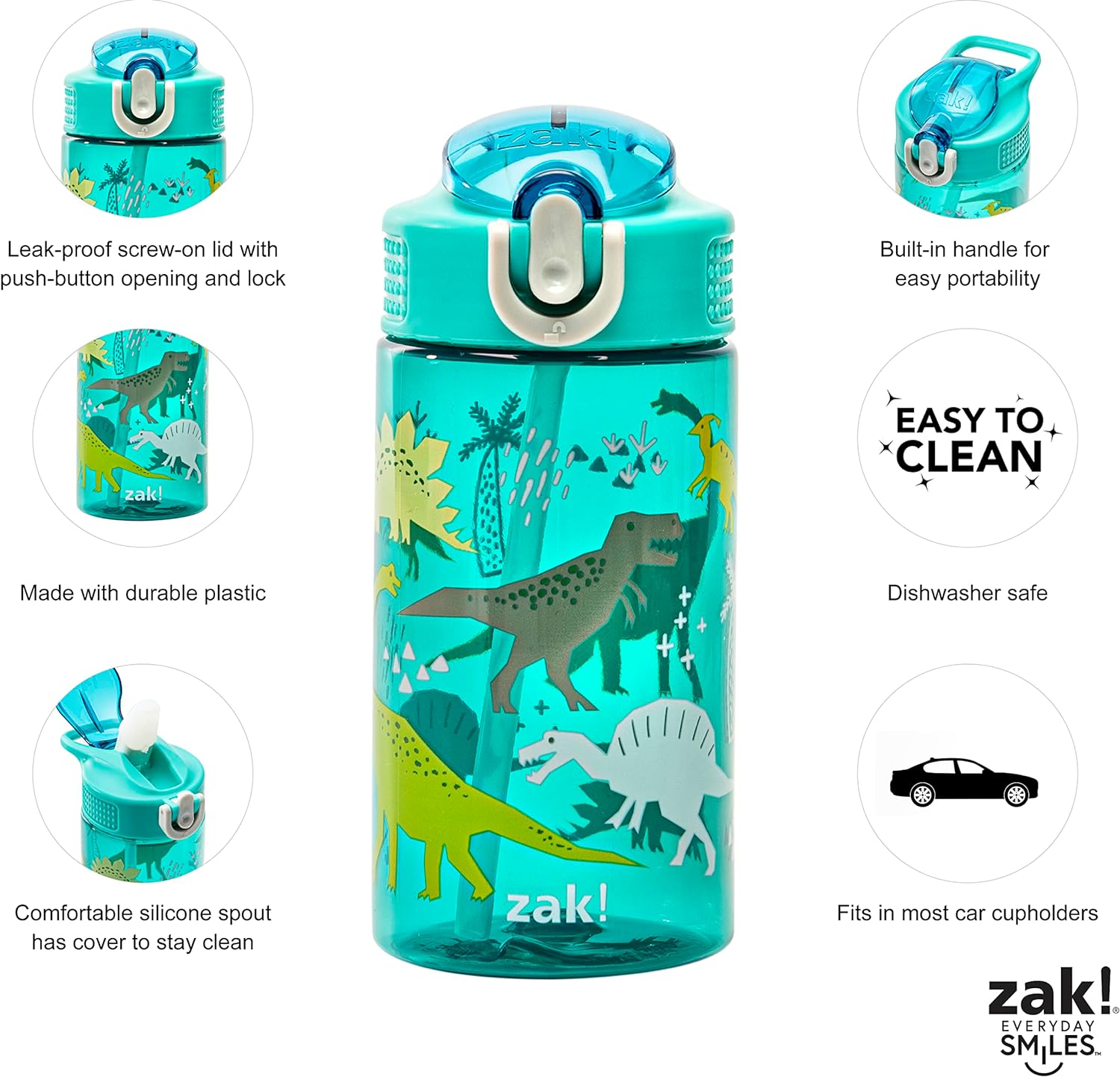 1724512652 983 Zak Designs Kids Water Bottle For School or Travel 16oz