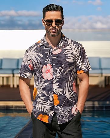 1724517787 170 Hawaiian Shirt for Men Sleeves Printed Casual Button Down Summer